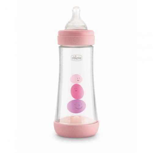 Chicco Perfect 5 Kojenecká láhev silikon 300 ml dívka Chicco