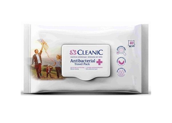 Cleanic Antibakteriální vlhčené ubrousky 40 ks Cleanic