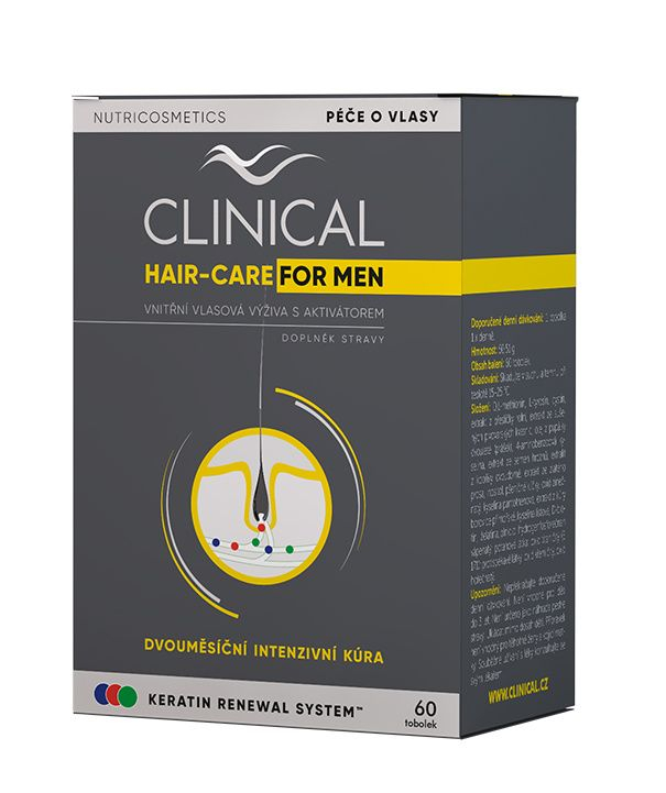 Clinical Hair-Care for MEN 2 měsíční kúra 60 tobolek Clinical