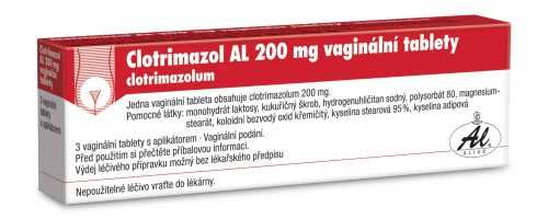 Clotrimazol AL 200 mg 3 vaginální tablety + aplikátor Clotrimazol AL