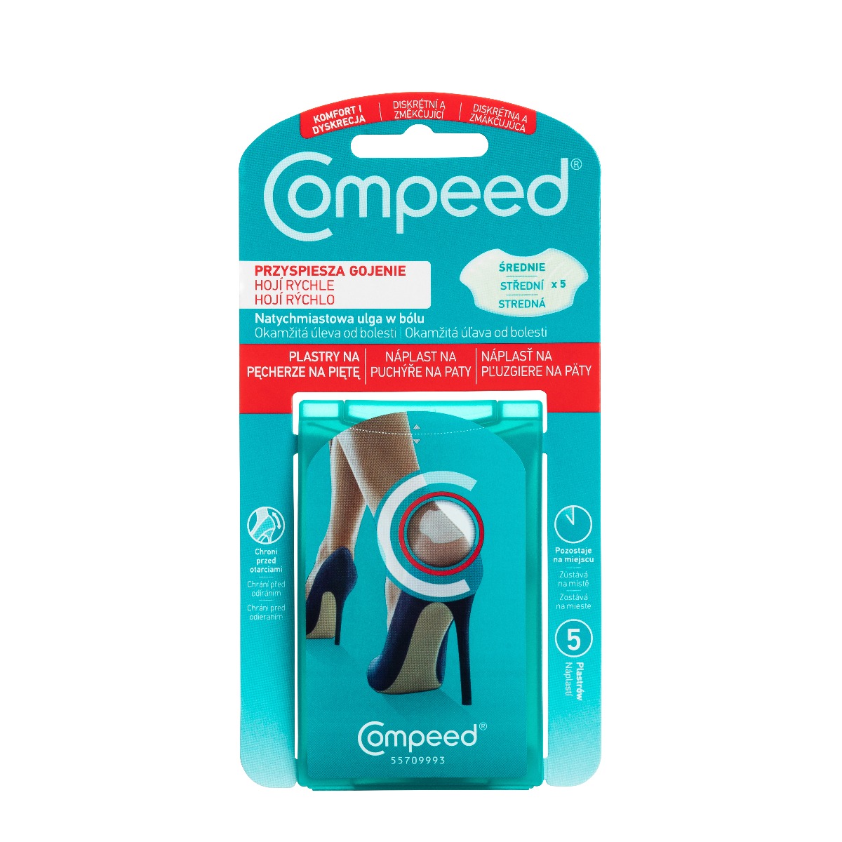 Compeed Náplast na puchýře na paty 5 ks Compeed