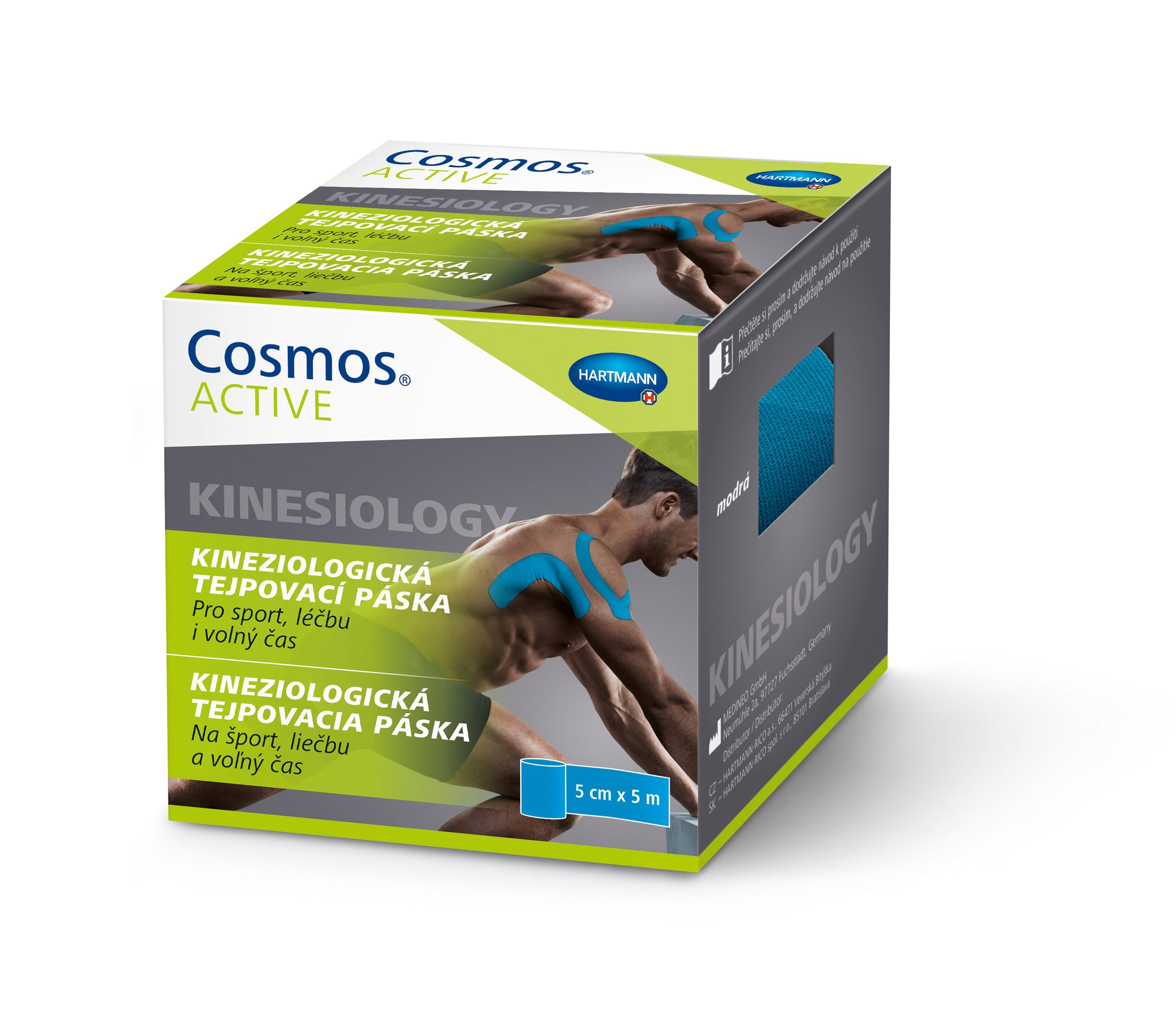 Cosmos Active Kinesiology 5 cm x 5 m tejpovací páska 1 ks modrá Cosmos