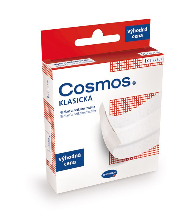 Cosmos Klasická z netkané textílie 1 m x 8 cm náplast Cosmos