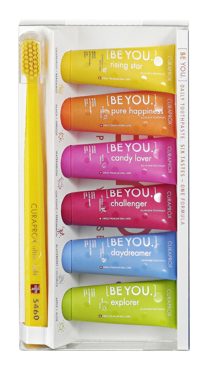 Curaprox BE YOU Combipack set 6x pasta 10 ml + kartáček CS5460 Curaprox