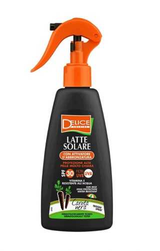 Delice Solaire Black Carrot Sun Milk SPF30 opalovací mléko ve spreji 200 ml Delice Solaire