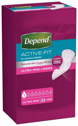 Depend Active-Fit Ultra Mini inkontinenční vložky 22 ks Depend