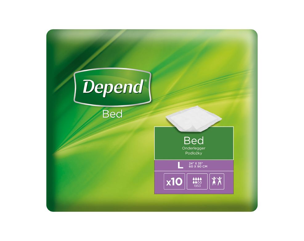 Depend Bed Large 60x90 cm inkontinenční podložky 10 ks Depend