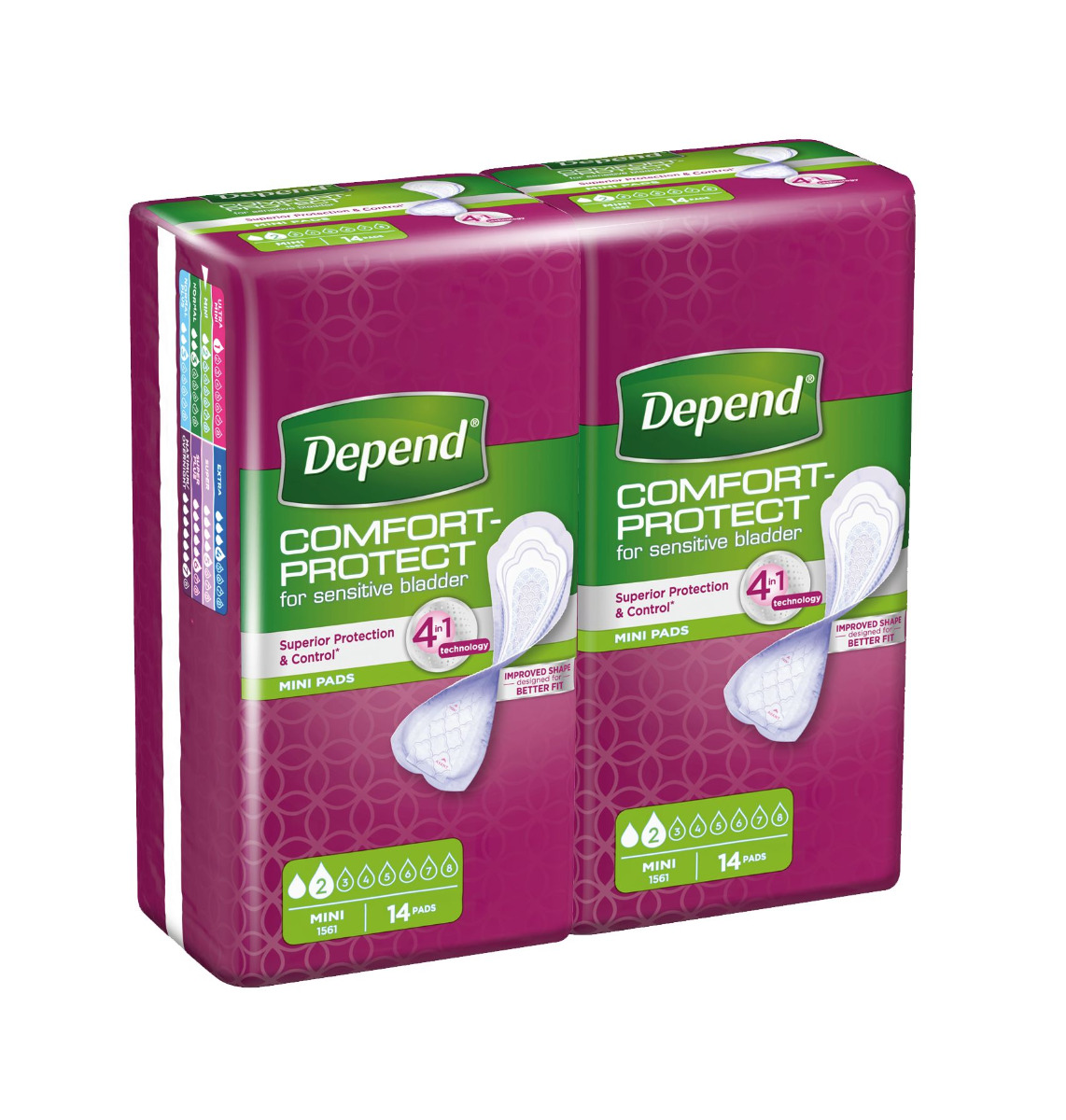 Depend Mini inkontinenční vložky 2x14 ks Depend