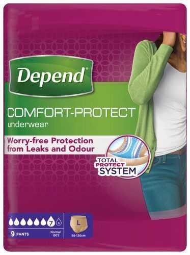 Depend Normal pro ženy L absorpční natahovací kalhotky 9 ks Depend