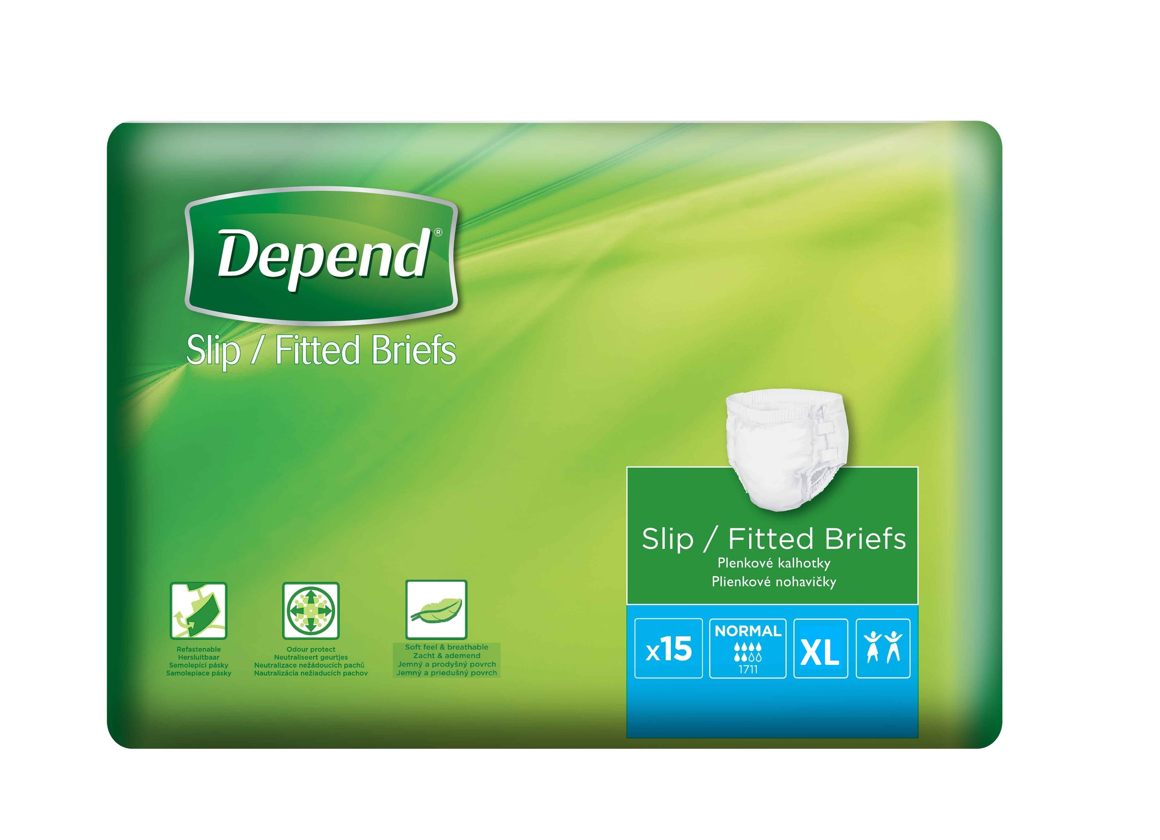 Depend Slip Normal XL inkontinenční kalhotky 15 ks Depend