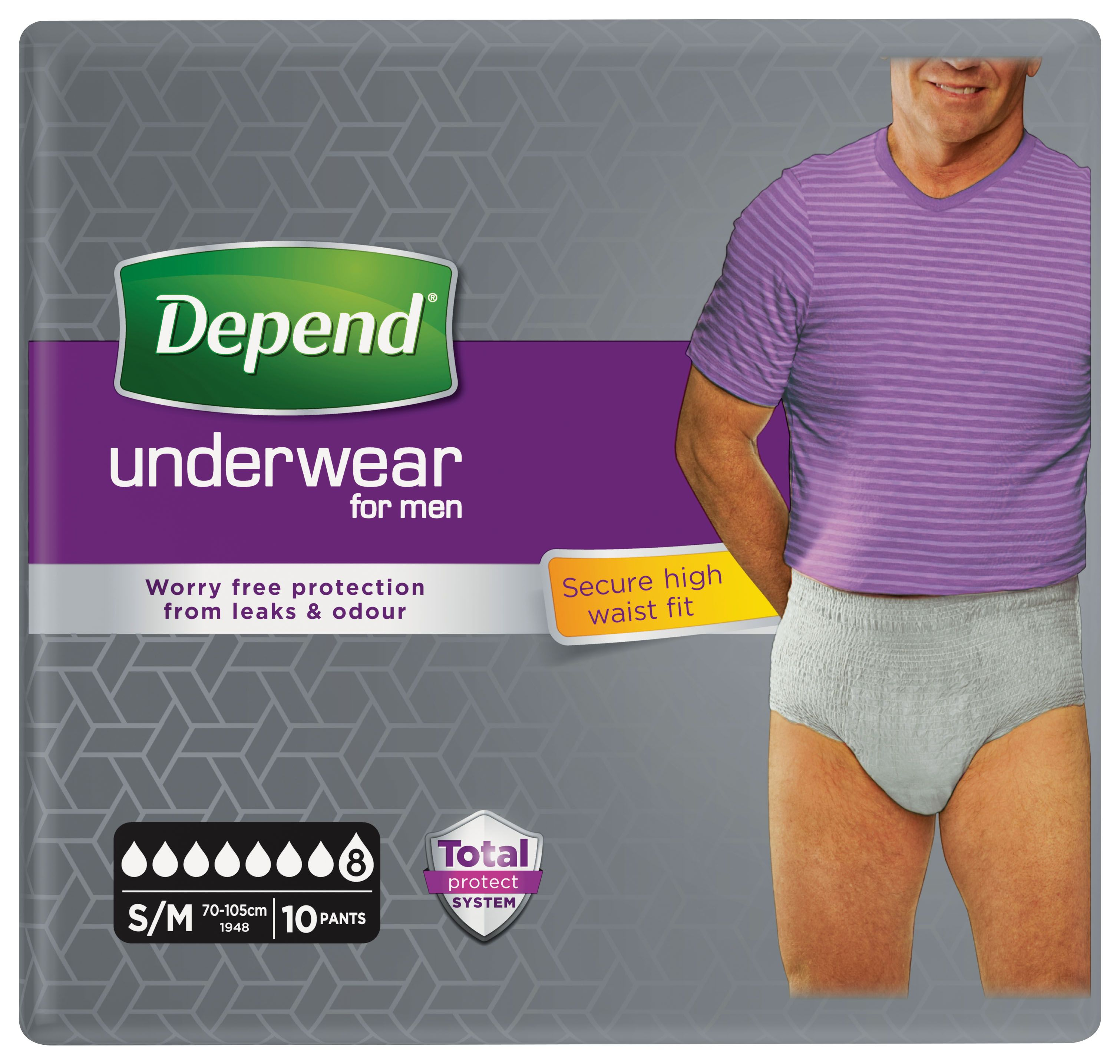 Depend Super pro muže S/M inkontinenční kalhotky 10 ks Depend