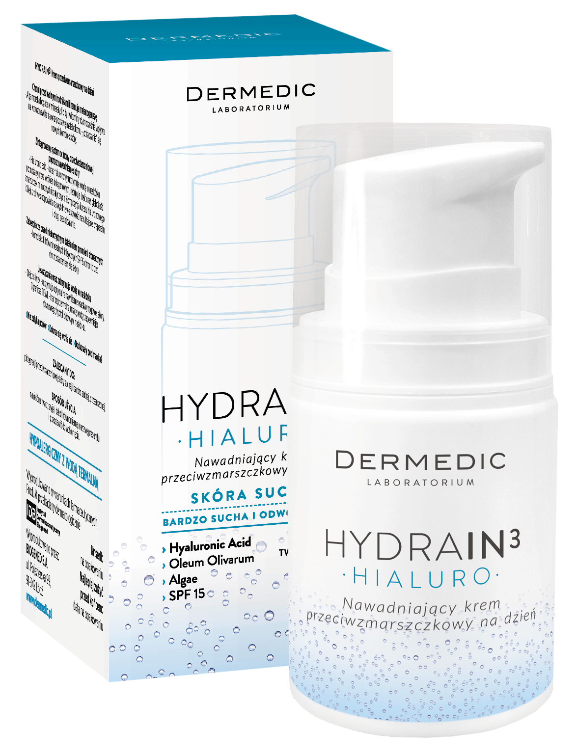 Dermedic Hydrain3 Hialuro SPF 15 hydratační krém proti vráskám 55 g Dermedic