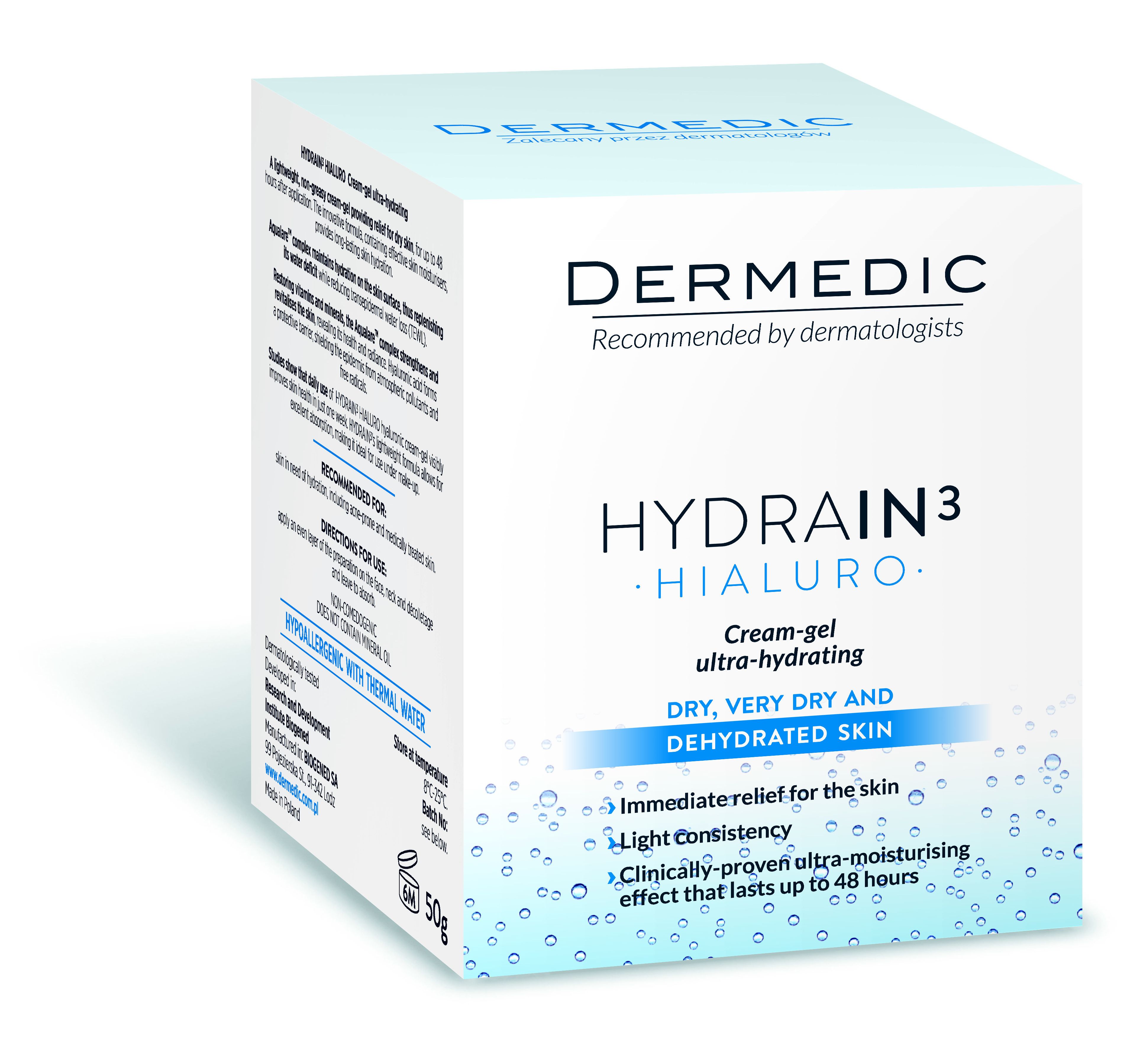 Dermedic Hydrain3 Hialuro krém-gel ultrahydratační 50 ml Dermedic