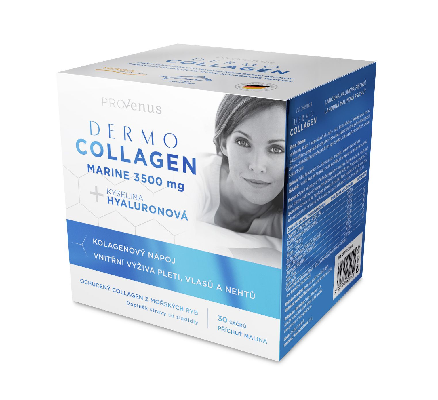 DermoCollagen ProVenus Marine kolagenový nápoj příchuť malina 30 sáčků DermoCollagen