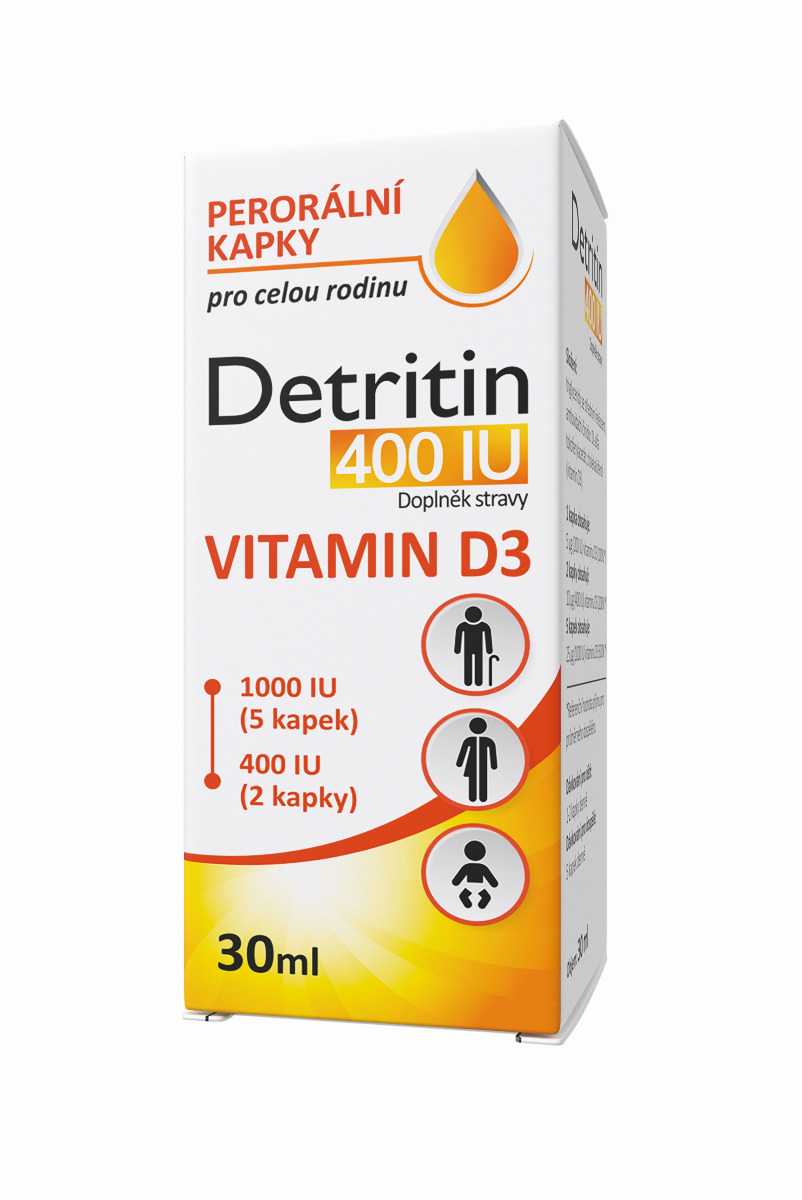 Detritin 400 IU Vitamin D3 kapky 30 ml Detritin