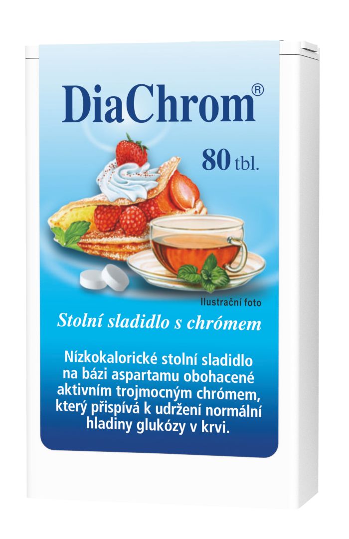 DiaChrom nízkokalorické sladidlo 80 tablet DiaChrom