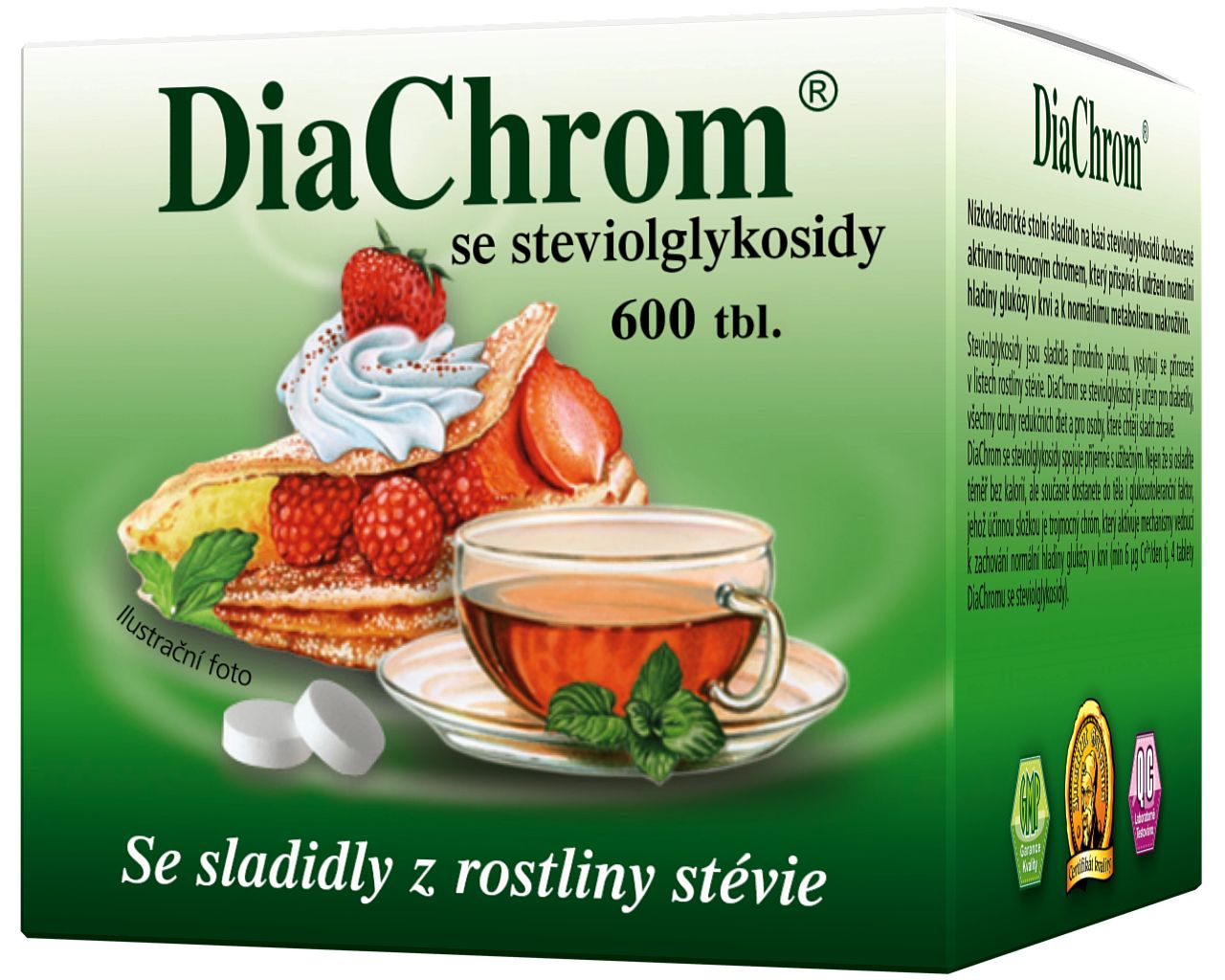 DiaChrom se steviolglykosidy 600 tablet DiaChrom