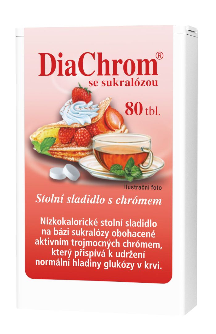 DiaChrom se sukralózou nízkokalorické sladidlo 80 tablet DiaChrom