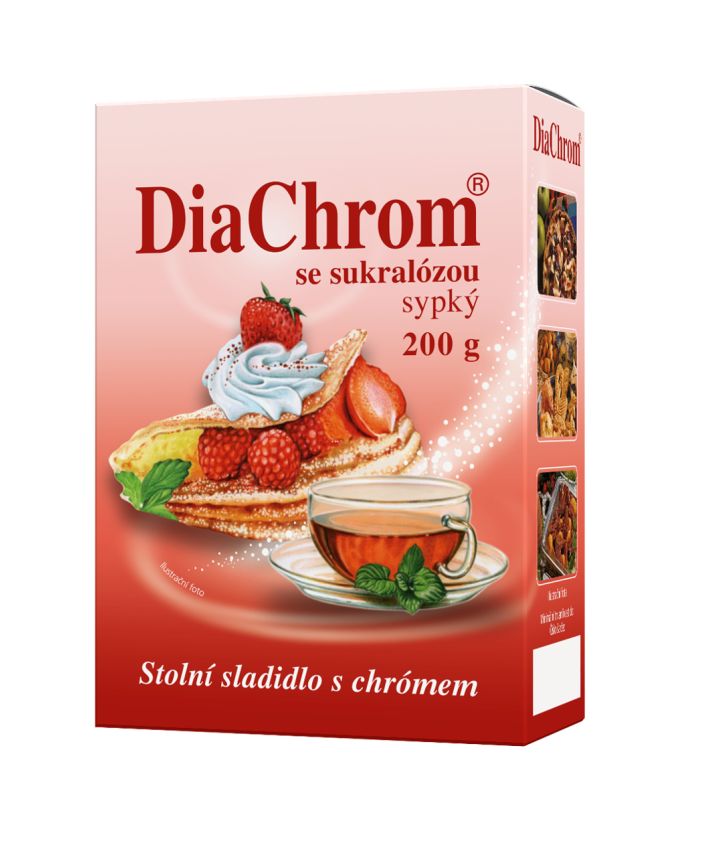 DiaChrom se sukralózou sypký nízkokalorické sladidlo 200 g DiaChrom