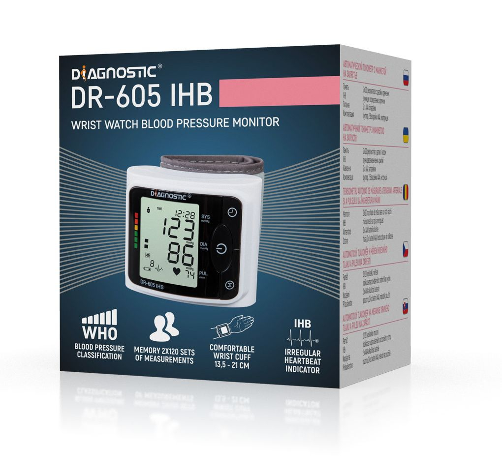 Diagnostic DR-605 IHB automatický zápěstní tlakoměr Diagnostic