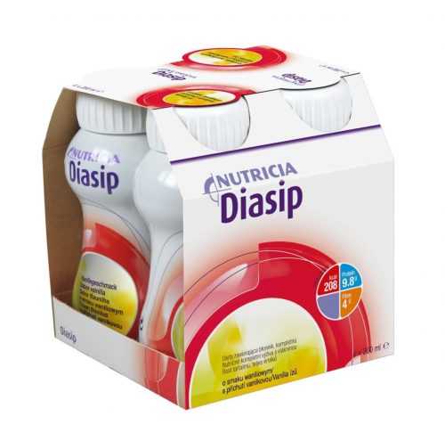 Diasip s příchutí vanilkovou 4x200 ml Diasip