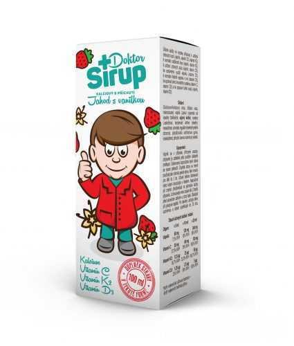 Doktor Sirup kalciový Jahody s vanilkou 100 ml Doktor Sirup