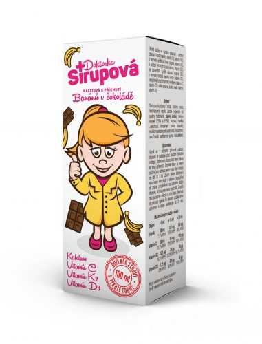Doktorka Sirupová kalciová Banány v čokoládě 100 ml Doktorka Sirupová