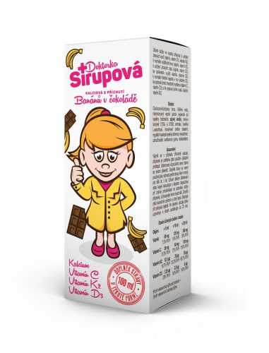 Doktorka Sirupová kalciová Banány v čokoládě 100 ml Doktorka Sirupová