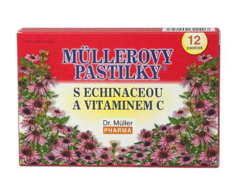 Dr. Müller Müllerovy pastilky s echinaceou a vitaminem C 12 pastilek Dr. Müller