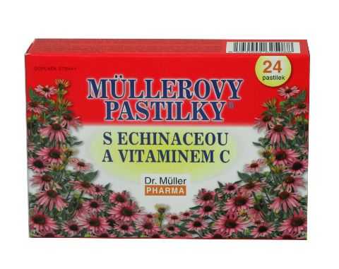 Dr. Müller Müllerovy pastilky s echinaceou a vitaminem C 24 pastilek Dr. Müller