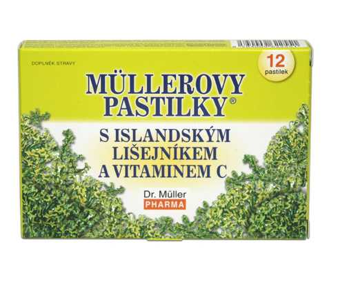Dr. Müller Müllerovy pastilky s islandským lišejníkem 12 pastilek Dr. Müller