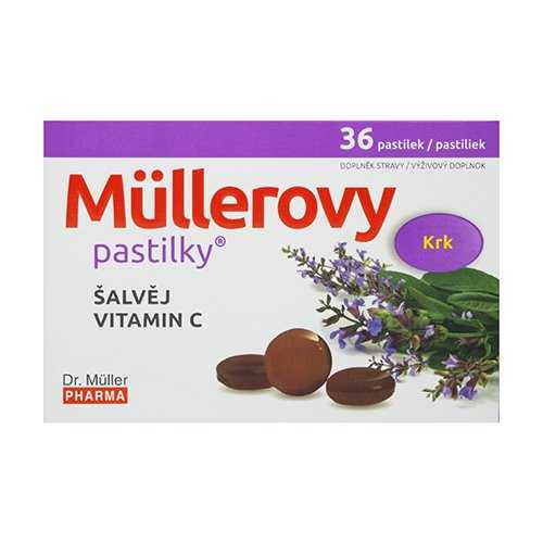 Dr. Müller Müllerovy pastilky se šalvějí a vitaminem C 36 pastilek Dr. Müller