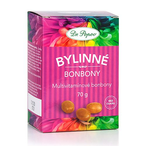 Dr. Popov Bylinné bonbony Multivitamín 70 g Dr. Popov