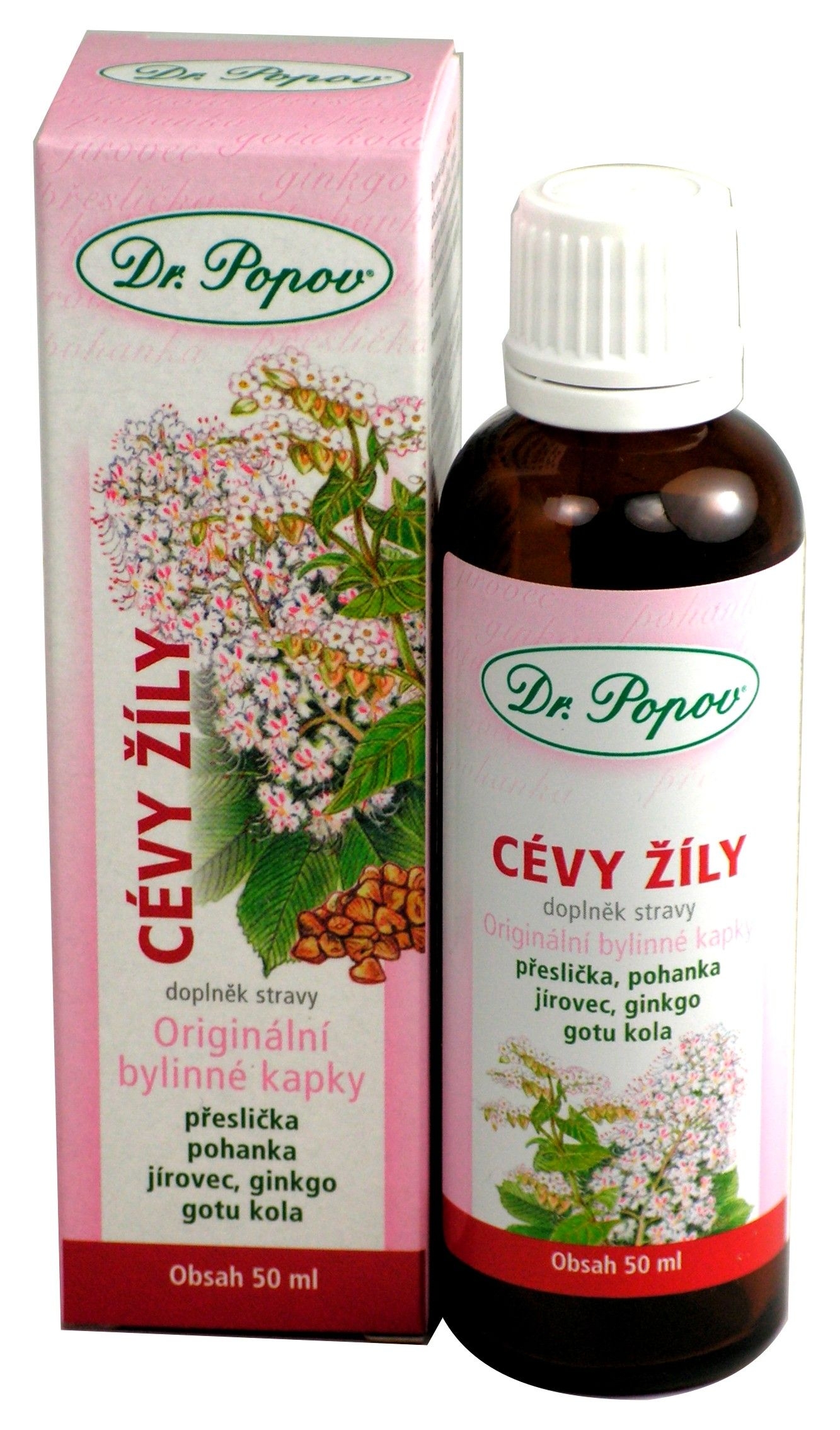Dr. Popov Cévy žíly bylinné kapky 50 ml Dr. Popov