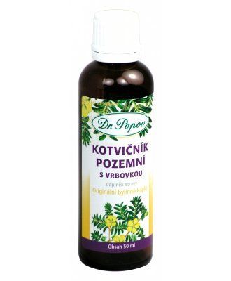 Dr. Popov Kotvičník pozemní s vrbovkou bylinné kapky 50 ml Dr. Popov