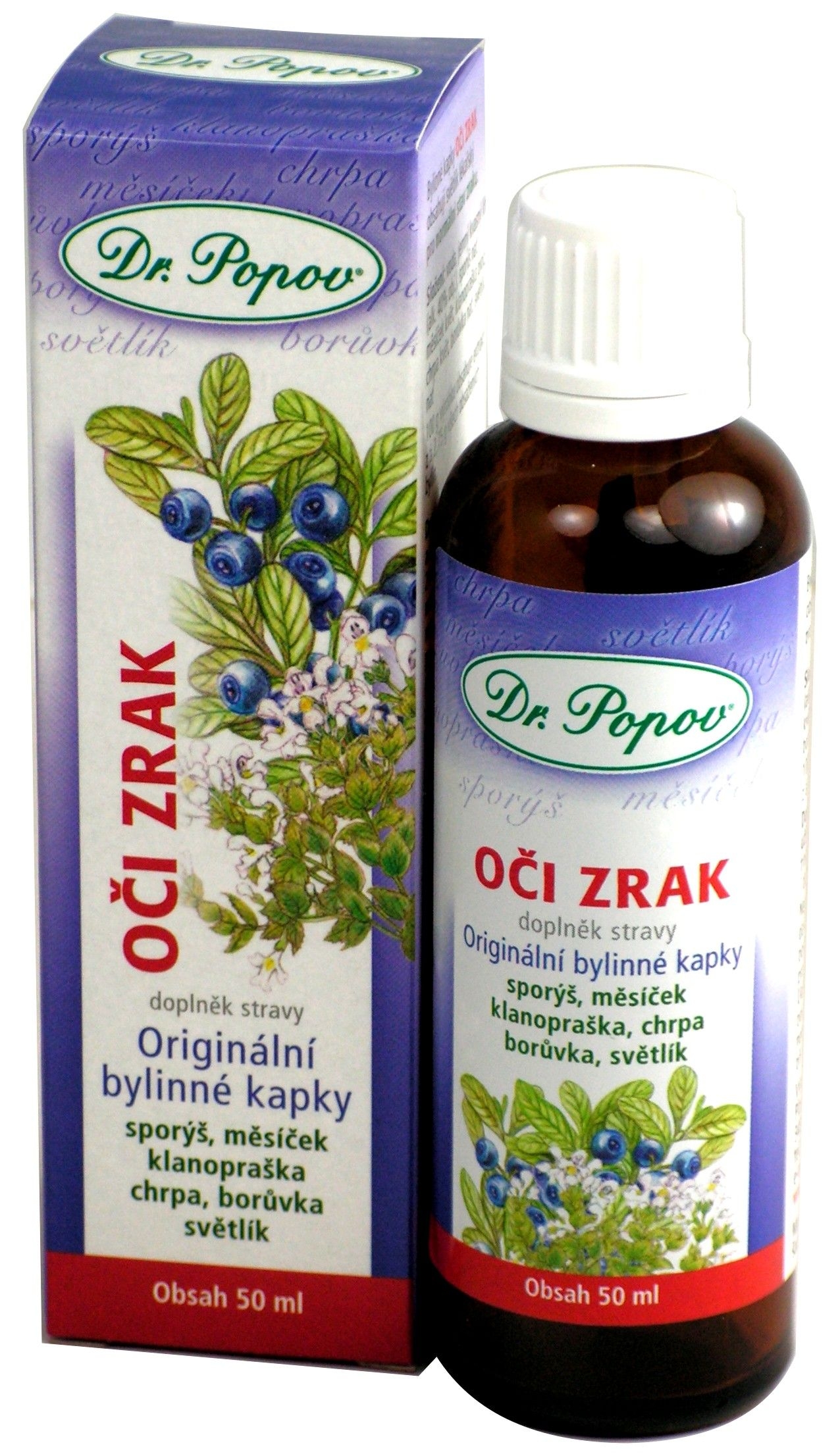 Dr. Popov Oči zrak bylinné kapky 50 ml Dr. Popov