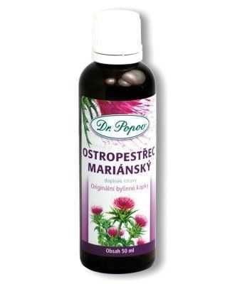 Dr. Popov Ostropestřec mariánský bylinné kapky 50 ml Dr. Popov