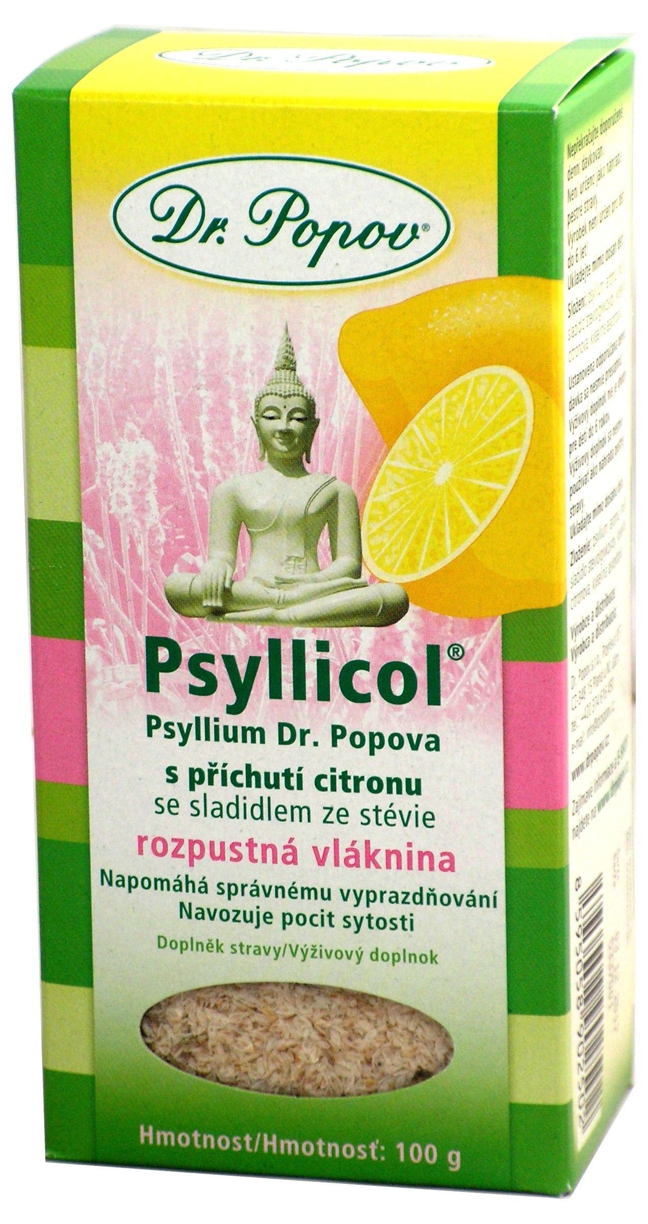 Dr. Popov Psyllicol s příchutí citronu 100 g Dr. Popov