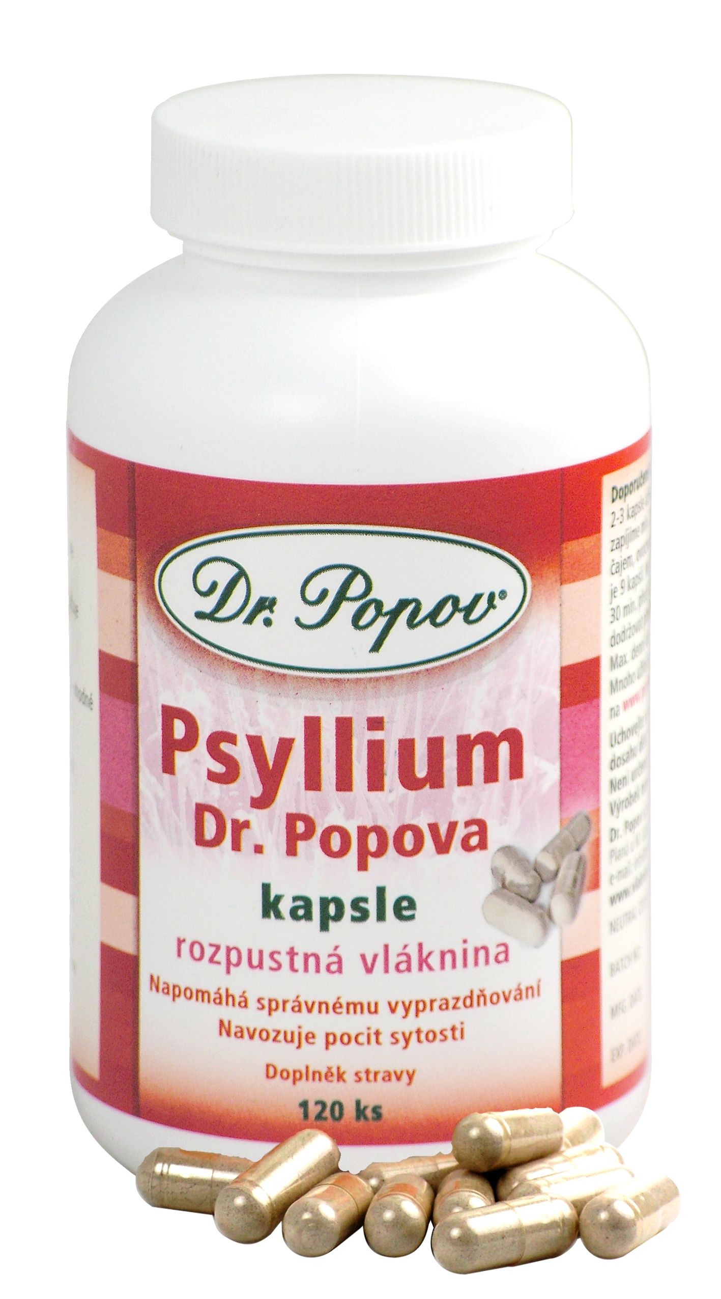 Dr. Popov Psyllium 120 kapslí Dr. Popov