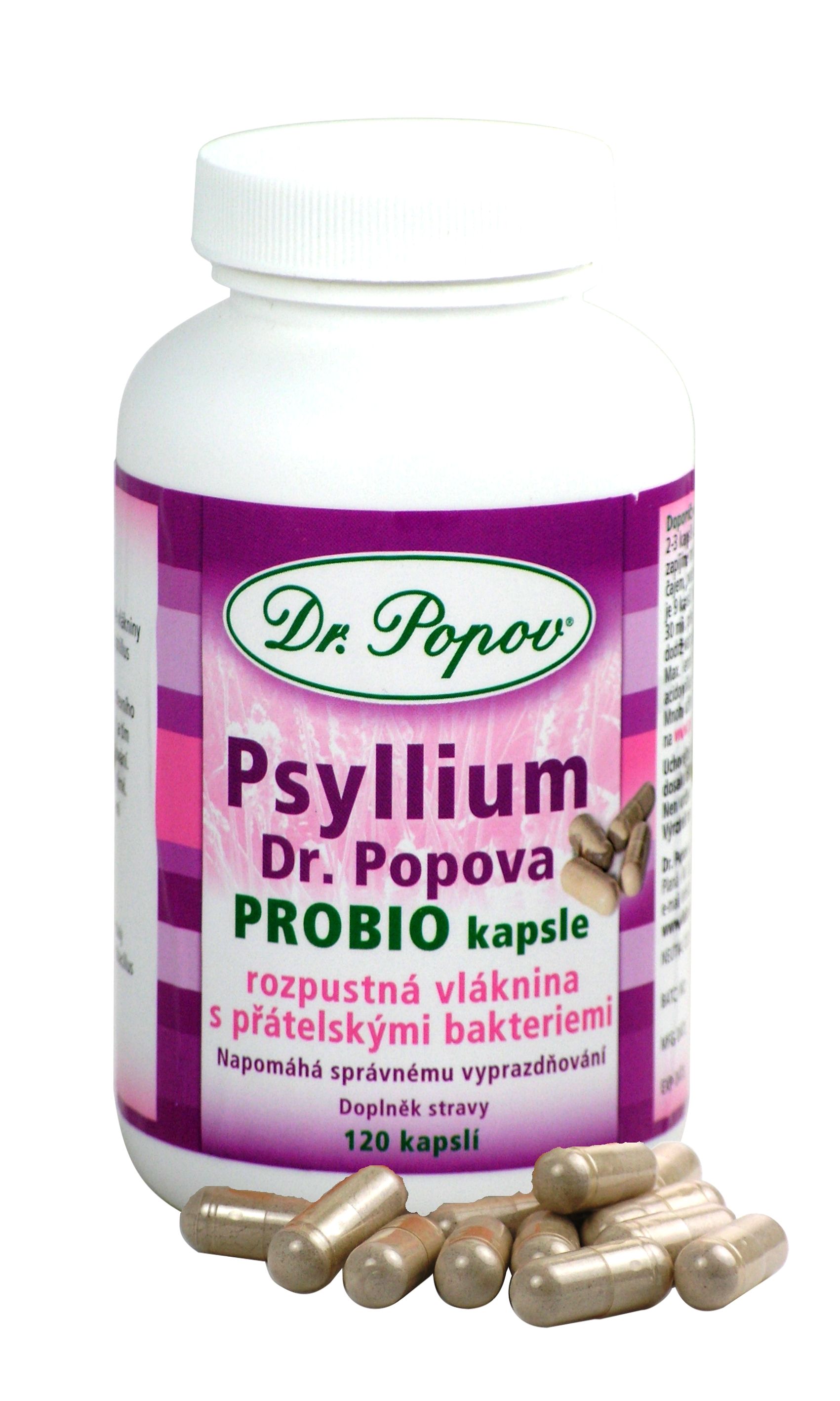 Dr. Popov Psyllium Probio 120 kapslí Dr. Popov