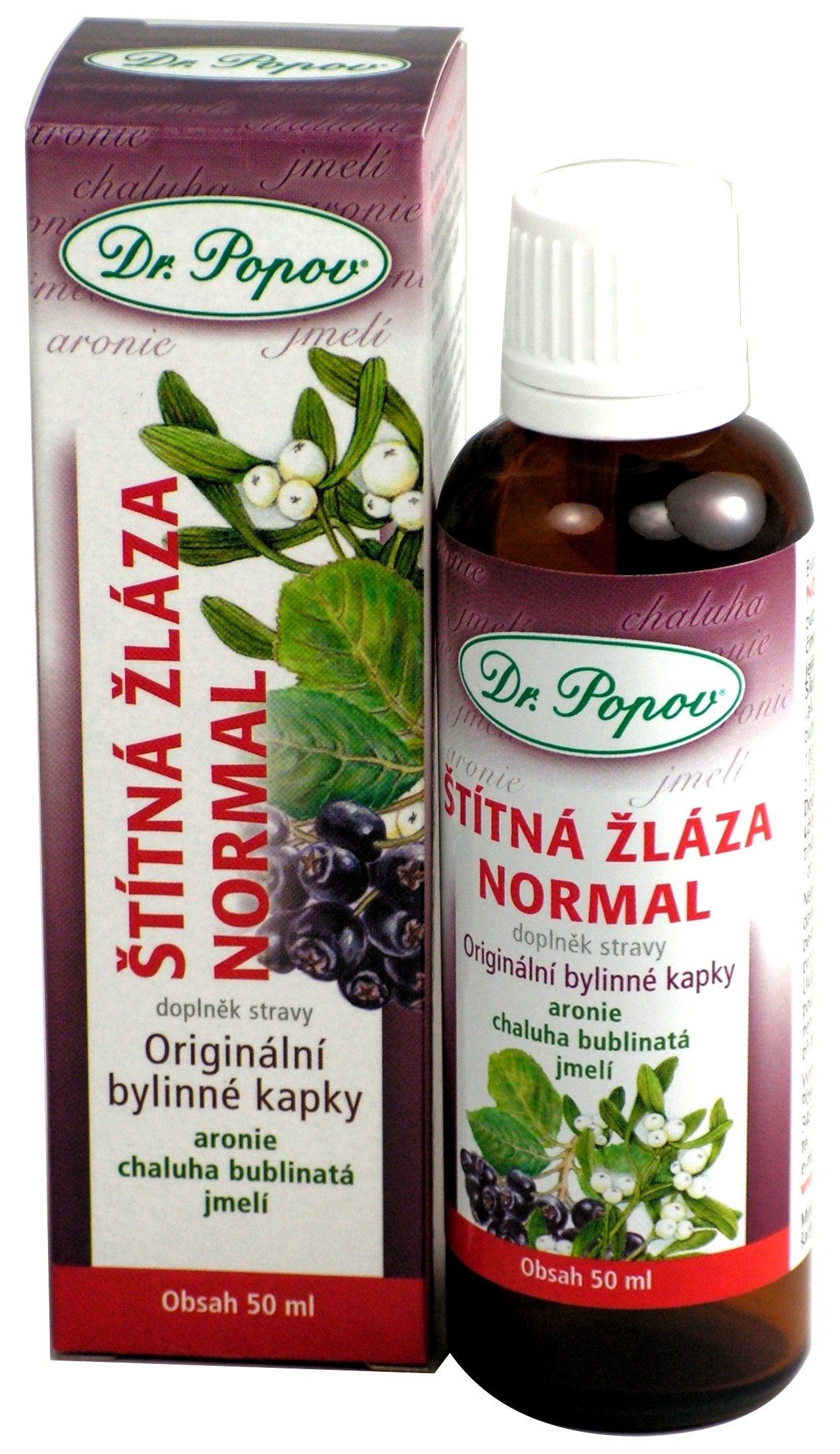 Dr. Popov Štítná žláza normal bylinné kapky 50 ml Dr. Popov