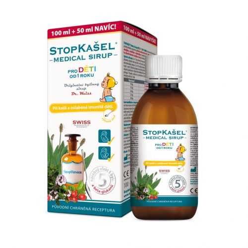 Dr. Weiss STOPKAŠEL Medical sirup pro děti od 1 roku 100+50 ml Dr. Weiss