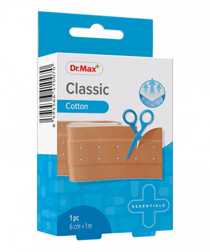 Dr.Max Classic Cotton 6cm x 1m náplast 1 ks Dr.Max