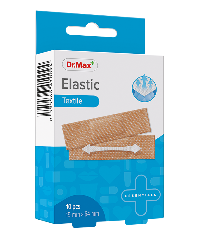 Dr.Max Elastic Textile 19mm x 64mm náplast 10 ks Dr.Max