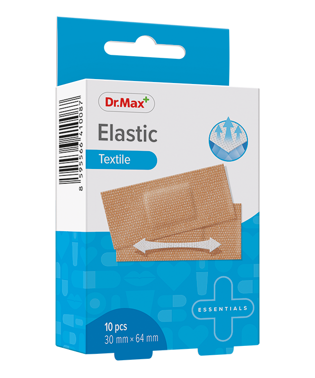 Dr.Max Elastic Textile 30mm x 64mm náplast 10 ks Dr.Max