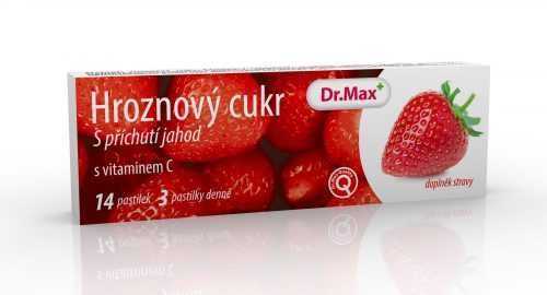 Dr.Max Hroznový cukr s vitaminem C jahoda 14 pastilek Dr.Max