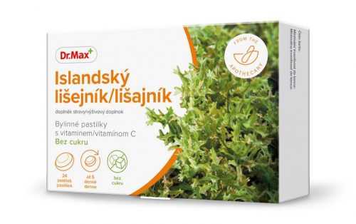 Dr.Max Islandský lišejník bylinné pastilky bez cukru 24 pastilek Dr.Max