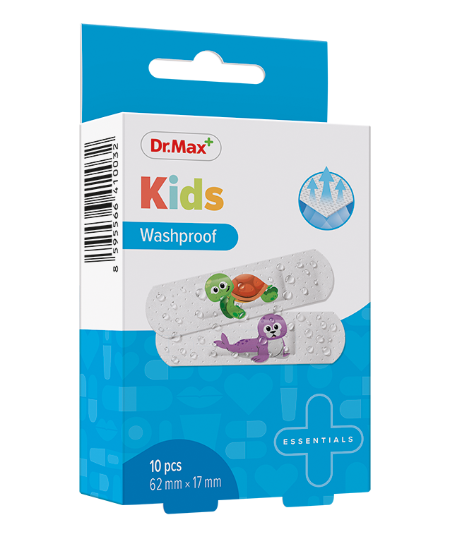 Dr.Max Kids Washproof 62mm x 17mm náplast 10 ks Dr.Max