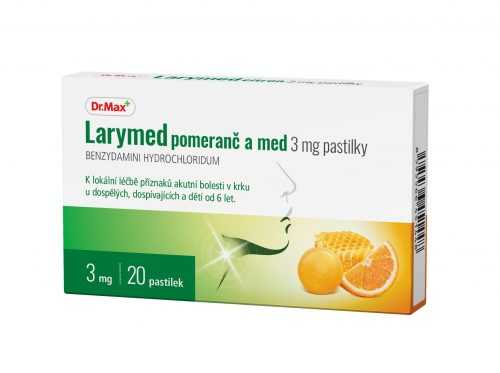 Dr.Max Larymed pomeranč a med 3 mg 20 pastilek Dr.Max