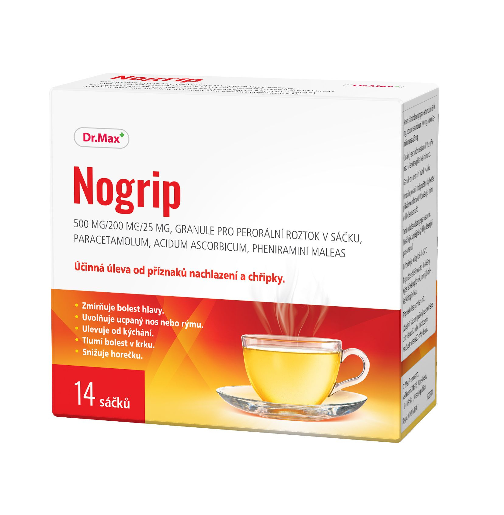 Dr.Max Nogrip 500 mg/200 mg/25 mg 14 sáčků Dr.Max